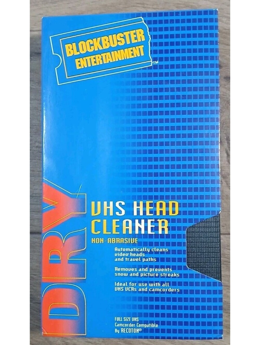 Blockbuster Video VHS Head Cleaner, Non-Abrasive DRY System, VCR, Vintage